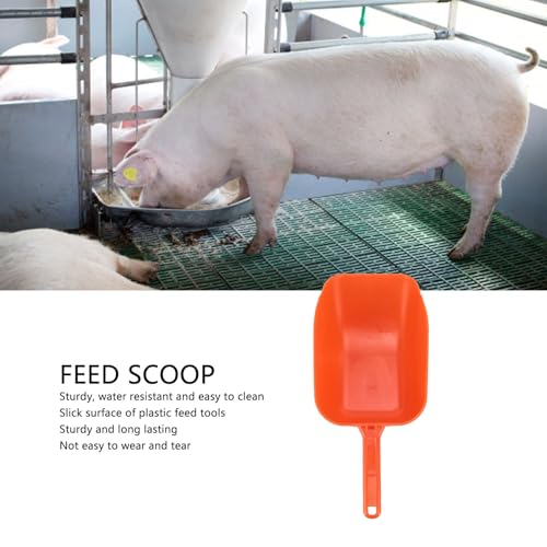 Plastic Feed Scoop 3 Pack | Sturdy Handheld Feed Shovel for Livestock/Poultry/Horses | Resilient & Water - Feeding Tool with Ergonomic Handle