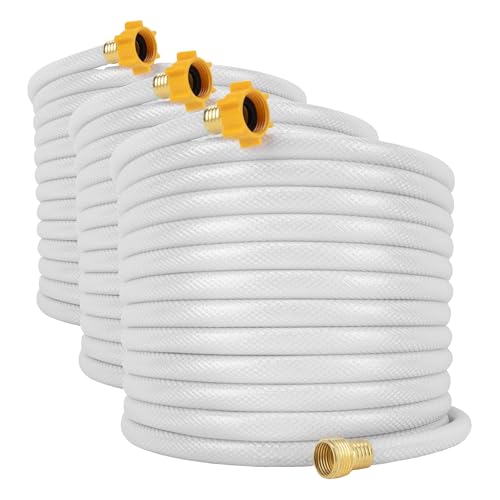 Camco TastePURE 50-Ft Water Hose - RV Drinking Water Hose Contains No Lead, No BPA & No Phthalate - Features Reinforced Design & Crafted of PVC - 1/2”, Made in the USA (22753)| (Pack of 3) - size: 50-Foot (Pack of 3), style: 1/2-Inch ID