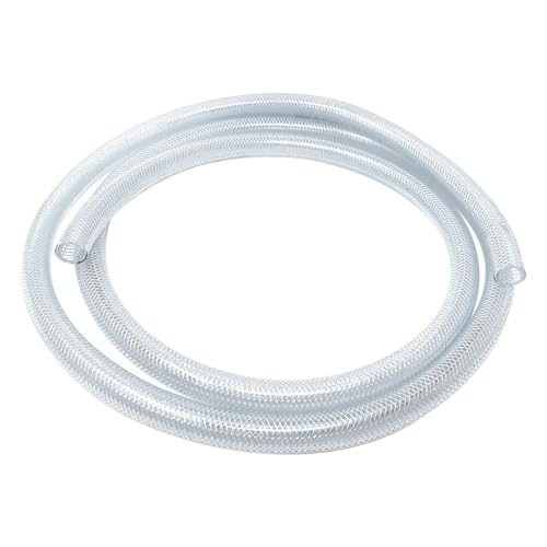 Gloxco Clear Braided PVC Tubing, Food Grade, Heavy Duty Reinforced Hose, 3/4" ID, 10 Ft Length - size: 3/4" x 10 Ft