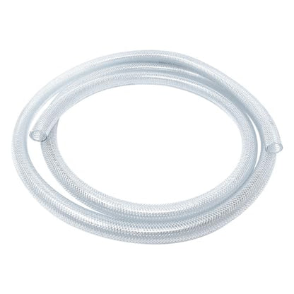 Gloxco Clear Braided PVC Tubing, Food Grade, Heavy Duty Reinforced Hose, 3/4" ID, 10 Ft Length - size: 3/4" x 10 Ft