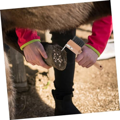 Cattle Horse Hoof Brush Hoof Trimmer Tool for Grooming Ergonomic Handle Smooth Edges Donkeys and Livestock Care