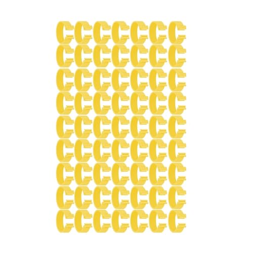 16mm Poultry Clasp Foot Ring Without Text Colourful Chicken Clip Animal Identification Tool Rings for Farm Leg Chick Duck Goose for Easy Flock Management(Yellow,100Pcs) - color: Yellow, size: 100Pcs