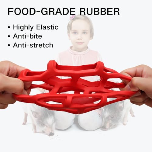 3PC Mini Pig Feeder Ball Toy Piggies Rabbit Feeding Grass Ball Treat Ball Toy Fruit Vegetable Feeder Holder Foraging Toy for Bunny Chinchilla Small Animals Pet (3 PC)