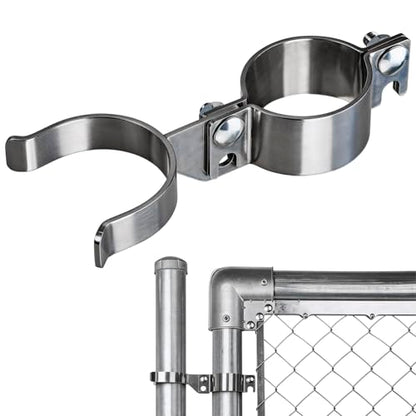 2-3/8" x 2-3/8" Chain Link Gate Latch Heavy Duty Stainless Steel Fence Gate Fork Latch Hardware with Padlock Hole 1pcs - color: 2-3/8"x2-3/8"