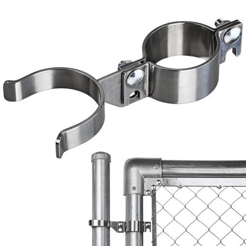 2-3/8" x 2-3/8" Chain Link Gate Latch Heavy Duty Stainless Steel Fence Gate Fork Latch Hardware with Padlock Hole 1pcs - color: 2-3/8"x2-3/8"