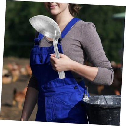 Iron Ladle Spoon for Feeding Livestock Heavy-Duty Scoop and Farm Animals Handle Water and Dipper for Homesteaders and Farmers
