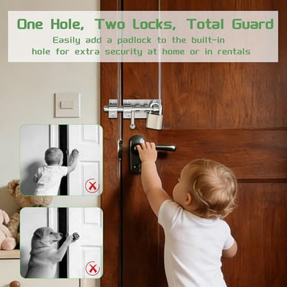 Alise 4 Inch Slide Lock SUS304 Stainless Steel Gate Latch, Slide Bolt Latch,Thickened Heavy Door Latch Lock, Black Barrel Bolt Latch, Security Slide Latch Lock MCX7004-LS - color: Brushed, size: 4 Inch (Regular)