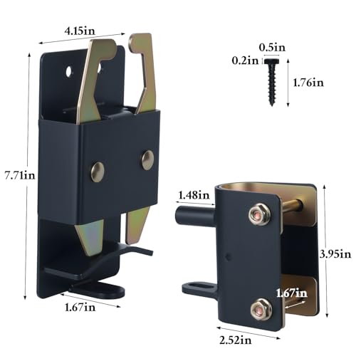 WellMade Heavy Duty 2 Way Farm Gate Latch - 1 Pack Lockable Anti-Sag Livestock Gate Hardware for 1-5/8" to 2" Round Tubes, Fits Ranches, Horse Corrals, Pastures (Includes Screws & Instructions) - size: 1 Pack