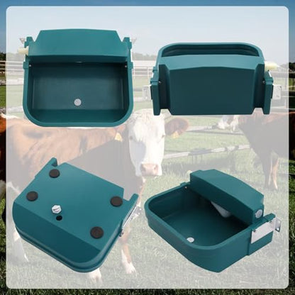 8L Automatic Animal Drinking Water Bowl with Float Valve & Drain Hole, Plastic Self Filling Livestock Water Trough,Large Outdoor Dog Water Dispenser for Chicken,Goat,Horse,Pig,Cow (Bowl&Pipe)