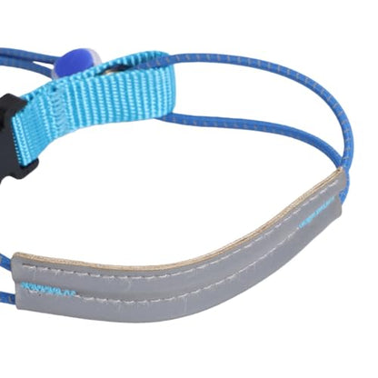 ZJchao Reflective Cycling Leg Bands Adjustable Ankle Straps with Stable Buckles for Riding Night Safety PU Leather Blue