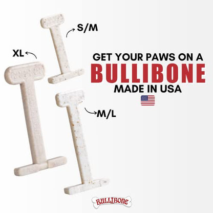 Bullibone Nylon Dog Chew Toy for Aggressive Chewers - Dental Hygiene Bone with Bacon Flavor, Durable Tough Chew Toys for Small Dogs, Indestructible Dog Bone - Single - size: Small - Single