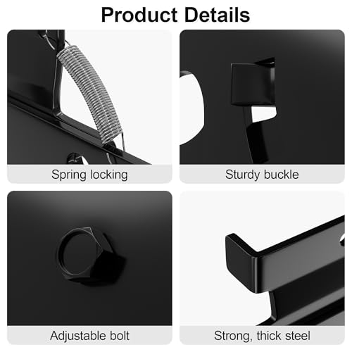 Gate Latch for Wooden Fence, Heavy Duty Self Locking Gate Latch with 9" Handle for Pool/Garden Gate Safety Latch, Gate Hardware Kit for Vinyl/Wood Fence, Black Finish (1, Black)
