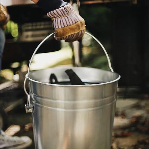 6-Gallon Galvanized Steel Storage Can with Locking Lid - Airtight Metal Container