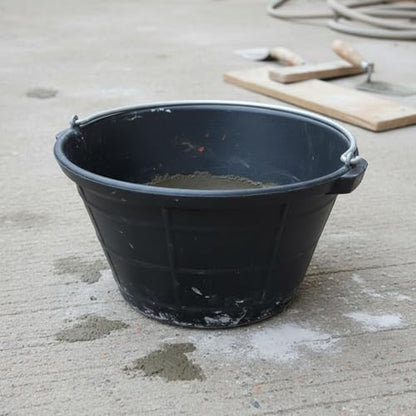 Heavy Duty Bucket Multipurpose Molded Bucket Reusable Rubber Pail for Farm, Garden