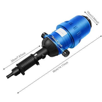 Water Driven Fertilizer Injector for Drip Irrigation, 0.4%-4% Adjustable 660 GPH Hydraulic Proportioner with Base & Hose, Automatic Nutrient Doser for Garden Farm Greenhouse Livestock
