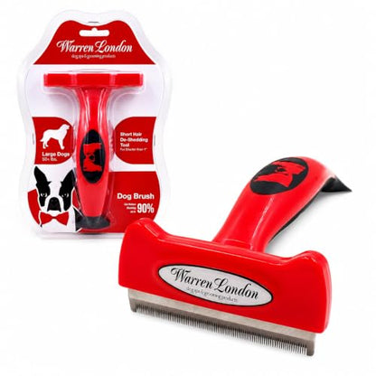 Warren London Deshedding Brush for Large Short Hair Dogs, 4 Inch - size: Short Hair | Large