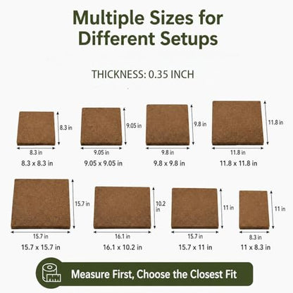 Coconut Palm Nest Box Pads for Chicken Nesting Boxes, Washable and Trimmable Nesting Liners for Chicken Coop, Bird Nest, and Reptile Habitat (9.8 x 9.8 inche) - color: 9.8 x 9.8 inche