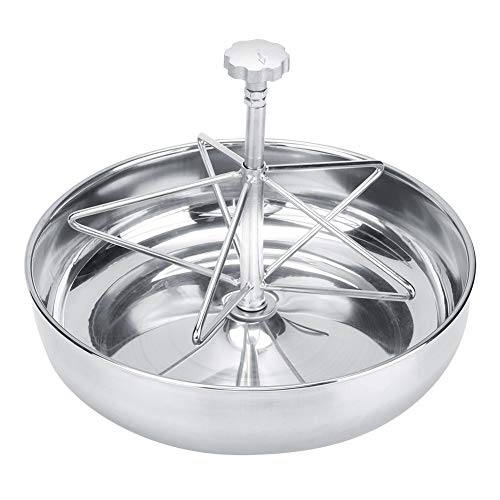 Gavigain Stainless Steel Piglet Feed Bowl,Pig Feeding Food Container with Metal Groove Rod Pig Food Feeder for Piglet Cattle(L)