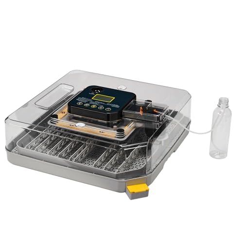 48 Chicken Egg Incubator, Automatic Egg Turner & Built-in Egg Candler, Easy-to-Read Humidity Display, Clear 360° Visibility for Home & Classroom Hatching