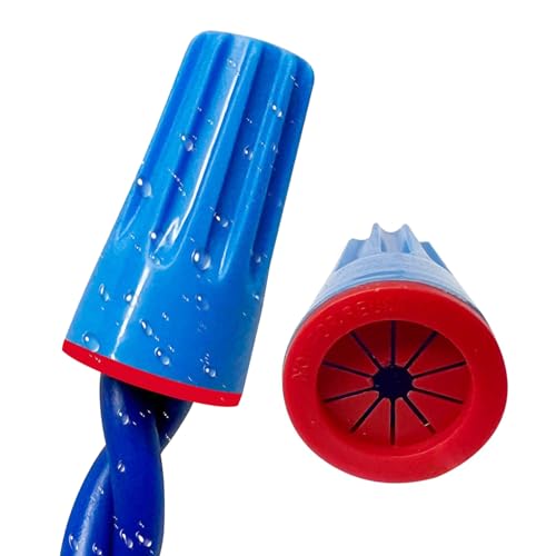 Dicio Waterproof Landscape Wire Connectors Small 100 PCs UL Listed,Waterproof Electrical Splice kit Wire Connectors Nuts Best for Outdoor Landscape Lighting - color: Blue_Red_100