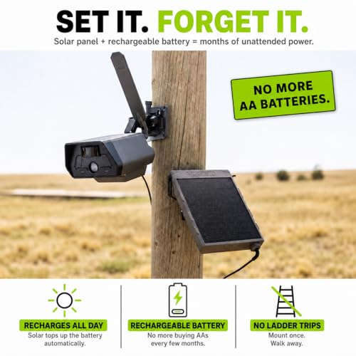 TACTACAM Defend Cellular Security Camera Bundle – Rechargeable Battery + 32GB SD Card Included – 4G LTE, No WiFi Needed – Wireless Outdoor Camera for Remote Property, Cabin, Ranch, Job Site