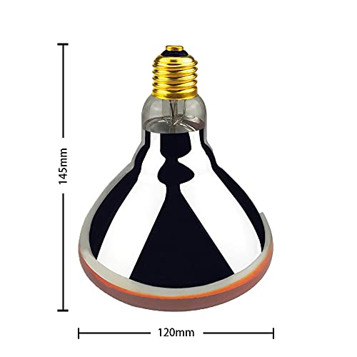 2 Pack 250W Red Heat Lamp Infrared Bulbs PAR38 Glass Lamp Bulb for Food Service, Brooder Bulb, Chicks, Pet, Bathroom, Light Therapy Use E26 Base, Flood Light Heat Lamp. - size: STD-250W