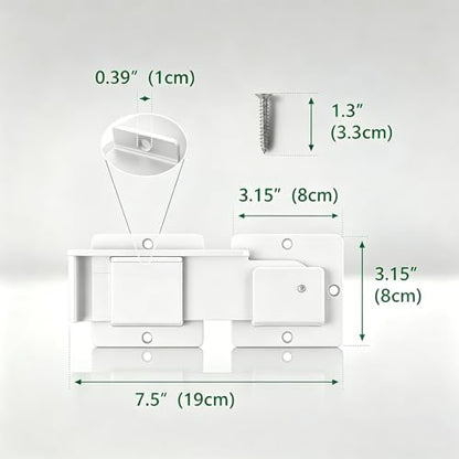 7.5" Flip Gate Latch Lock with Padlock Hole,Matte White 4 mm Aluminum Anti-Rust Alloy Door Latch for Outdoor Wooden Fence, Sliding Open Door,Wooden Fence, Barn Door with Screws (White, 7.5“)