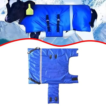 Calf Warm Clothes Jacket Cold Calves Warmming Calf Blankets Jacket Blue, XL Waterproof