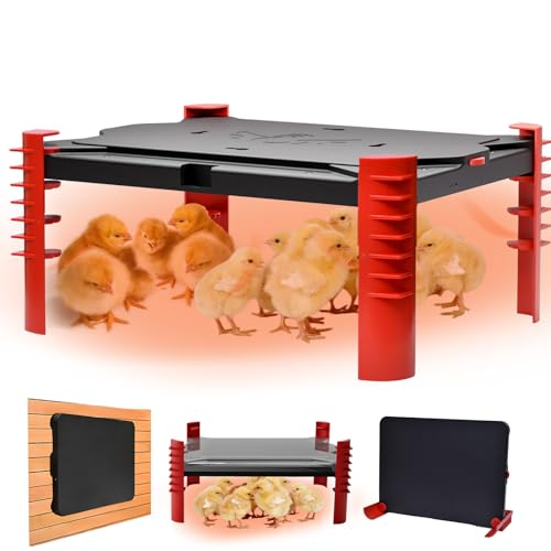 200W Chick Brooder Heater Plate, 2-in-1 Adjustable Radiant Brooder Plate for Chicks & Poultry, Smart Thermostat, 16"x12", Safe & Energy Saving, Ideal for Brooders & Small Chicken Coops