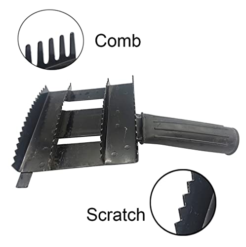 Livestock Shedding Comb, Metal Livestock Brush Tools for Cow, Horse, Sheep (Black), 7.87 X 5.5