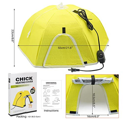 Large Chick Brooder Heating Plate Chick Brooder Box 21.6" Heat up to 50 Chicks, Chick Warmer Chicken Coop Heater Poultry Brooder for Chick Duckling Quail Goose Bird Hatchling