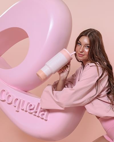 40 oz Insulated Tumbler with Handle and Push-Button Straw Lid, Stainless Steel Travel Cup for Gym Office, Leakproof, BPA-Free, Cup Holder Friendly, Bow Silicone Boot, Cream (Coquette Peachy) - color: Coquette Peachy
