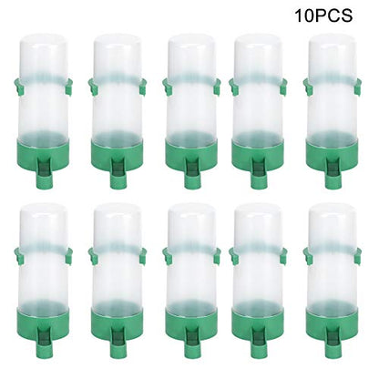 Birds Drinking Container Plastic Automatic Water Dispenser 140ml Round Livestock Water Container Smooth Edge for Bird Cages Chickens Farm Use