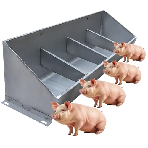 Heavy-Duty Stainless Steel Pig Feed Trough - Durable Livestock Feeder for Cattle, Goats, Horses - Rust-Resistant, Easy to Clean, Indoor/Outdoor Use, 120cm/3.9ft - size: 120cm/3.9ft 4 bit