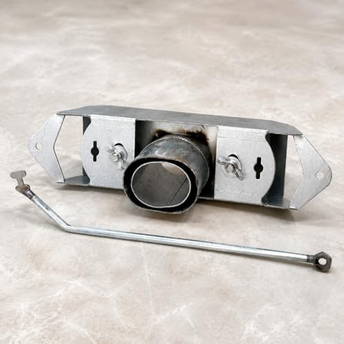 Metal Chicken Feeder, Galvanized Steel Feed Equipment, Uniform Feed Distributor for Chicken Coops, Fits 6cm Wide Feeders