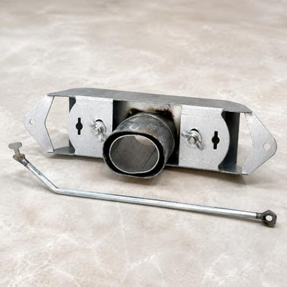 Metal Chicken Feeder, Galvanized Steel Feed Equipment, Uniform Feed Distributor for Chicken Coops, Fits 6cm Wide Feeders