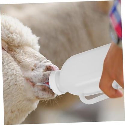 Livestock Nursing Bottle for and Goats Feeding Kit with Tough Pacifier for Newborn Reusable and Easy to Clean