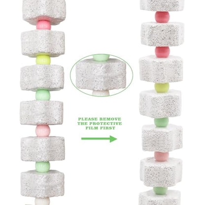 2 Pack Chicken Toys - Chicken Coop Accessories with Calcium Stone & Wood Stake - Enrichment Toys for Hens, Ducks, Geese, Turkeys, Poultry