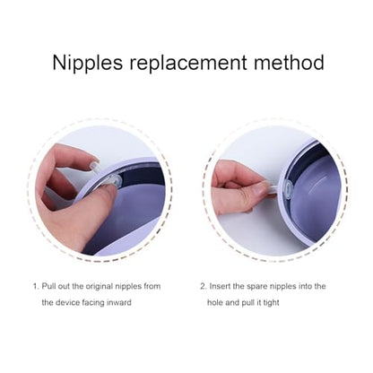 Puppy Milk Feeder,Puppy Feeder Milk Bowl Multi Nipples Plastic Easy to Clean Anti Flatulence for Kitten Pet (Purple) - color: Purple
