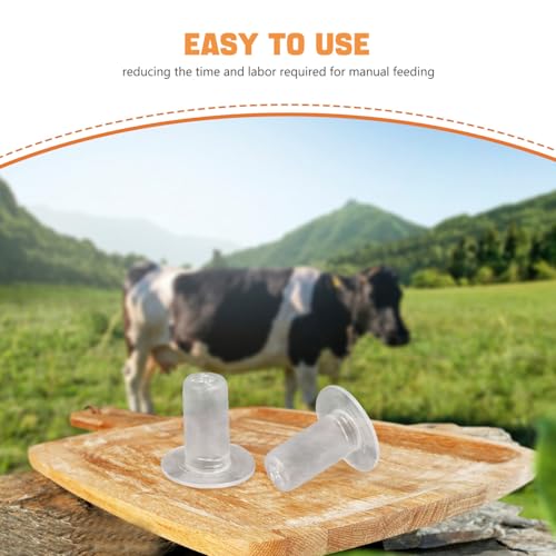 5pcs Animal Nursing Bottle Nipples for Calf and Goat Feeding, Silicone Replacement Teats for Livestock Feeding Bottles, Suitable for Farm and Ranch Use