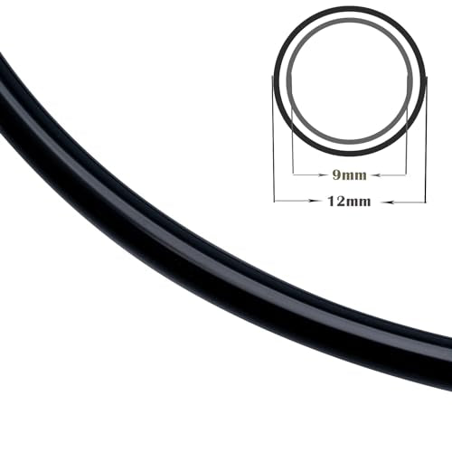 Eastrans 3/8" ID Silicone Tubing, Food Grade 3/8" ID x 1/2" OD Flexible Pure Silicone Hoses High Temp for Home Brewing,10 Feet Length,Black - size: 3/8"ID x 1/2"OD, style: 10 Feet