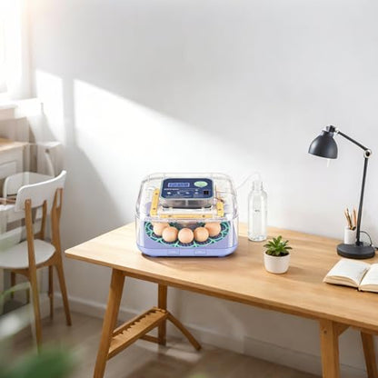 Incubators for Hatching Eggs, 12-24 Egg Digital Incubator with Smart Temperature & Humidity Control, Auto Egg Turner, Egg Candler, Poultry Hatcher for Chicken Eggs, Ducks, Goose, Quail Eggs