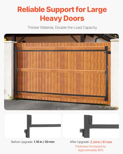 VEVOR Gate Building Kit, Fits 60 to 96 in Wide Openings, Up from 4 to 5 ft High Fence, Adjustable Gate Building Kit, Anti Sag Full Gate Frame Kit with Latch Lock and Screws, for Wooden Fence, Iron - size: 60"-96" wide openings, 4'-5' high