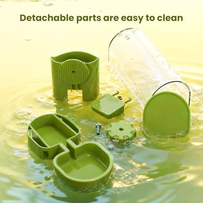 Rabbit Water Bottle for Cage Crate, 29oz No Drip Hanging Automatic Pet Water Dispenser for Small Animal Guinea Pig Bunny Chinchilla Ferret Hedgehog Puppy Cat (Green) - color: Green