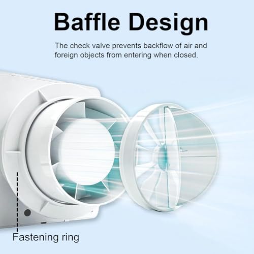 4 Inch Exhaust Fan, 56CFM Wall Mount Bathroom Exhaust Fan with Timer and Backdraft Damper, Quiet Window Mount Extractor Ventilation Fan for Bathroom Kitchen Garage, 12W, White - style: Timer-without Plug