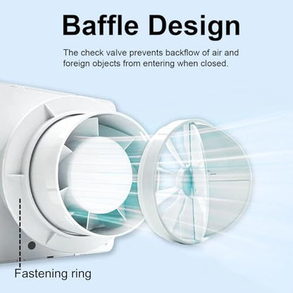 4 Inch Exhaust Fan, 56CFM Wall Mount Bathroom Exhaust Fan with Timer and Backdraft Damper, Quiet Window Mount Extractor Ventilation Fan for Bathroom Kitchen Garage, 12W, White - style: Timer-without Plug