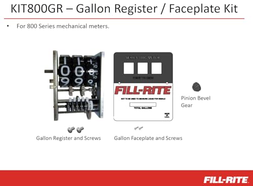 Fill-Rite KIT800GR Kit, 800 Series Gallon Register & Faceplate - style: 800 Gallon Register