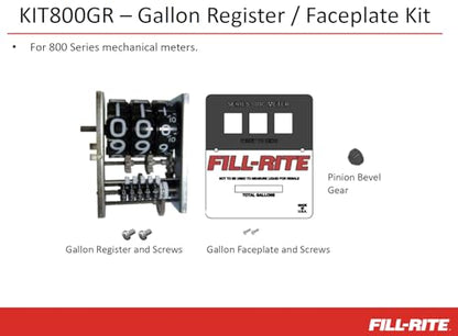 Fill-Rite KIT800GR Kit, 800 Series Gallon Register & Faceplate - style: 800 Gallon Register