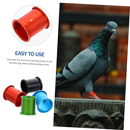 VICASKY 100Pcs Colorful Homing Pigeon Leg Bands Lightweight Identification Rings for Pigeons Chickens Birds Easy Marking for Poultry Breeds Random Colors