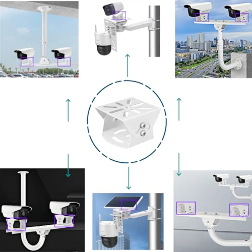 2 Pack CCTV Security Camera Duckbill Mount Bracket - Heavy Duty Steel Universal Adapter for PTZ/Dome/Bullet Cameras, Wall/Ceiling/Pole Compatible, Fits Solar Panels